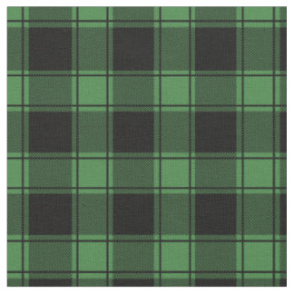 Green & Black Buffalo Plaid Fabric
