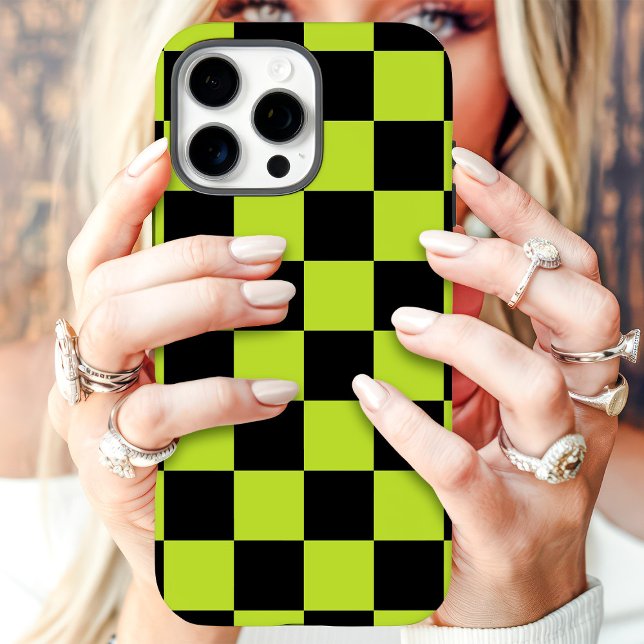 Green Black Chequerboard Case-Mate iPhone Case (Creator Uploaded)