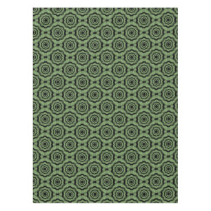 Green Black Flower Seamless Pattern Tablecloth