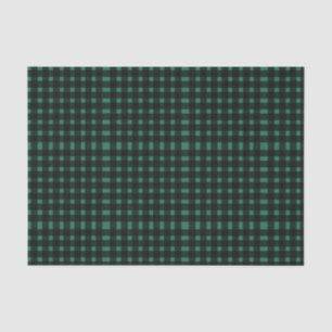 Green Black Gingham Pattern  Tissue Paper
