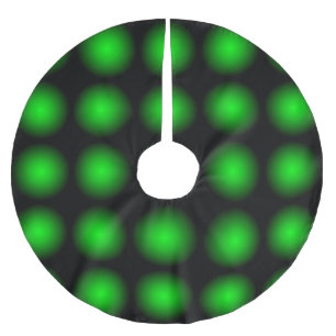 Green black light pattern tree skirt