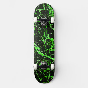 Green & Black Marble (Complete w/Trucks & Wheels), Skateboard