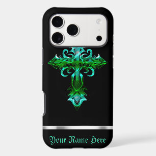 Green Black Mediaeval Cross iPhone XS Max Case