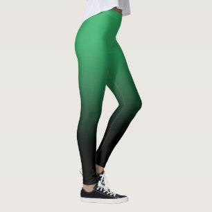 Green Black Ombre Leggings