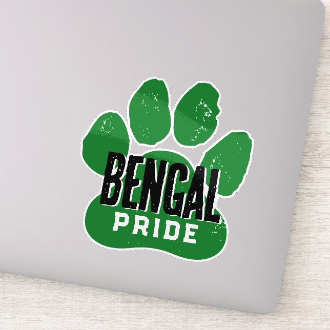 Green & Black Pawprint Pride (Detail)