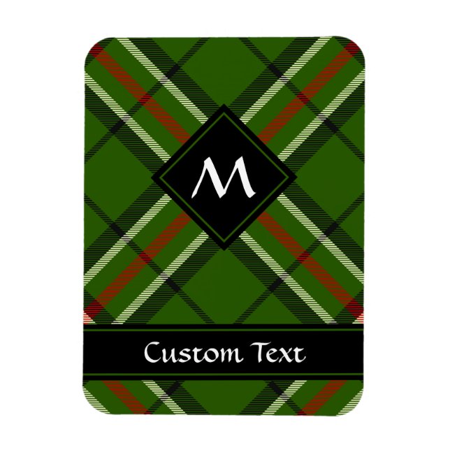 Green, Black, Red and White Tartan Magnet (Vertical)