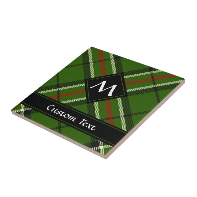 Green, Black, Red and White Tartan Tile (Side)