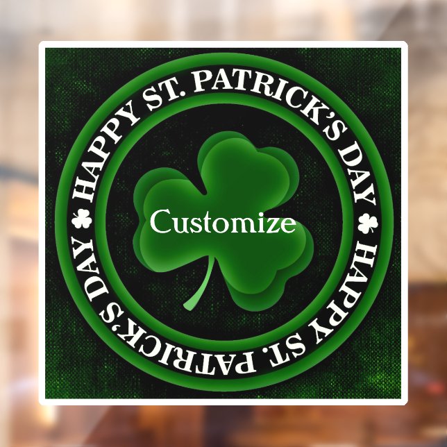 Green/black Shamrock St Patrick's Day Irish Pride  (Sheet 2)