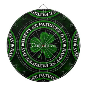 green/black Shamrock St Patrick's Day Thunder_Cove Dartboard