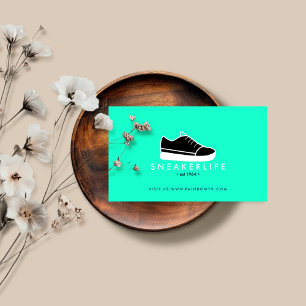 Green Black Sport Shoes Sneaker Reseller Business Card