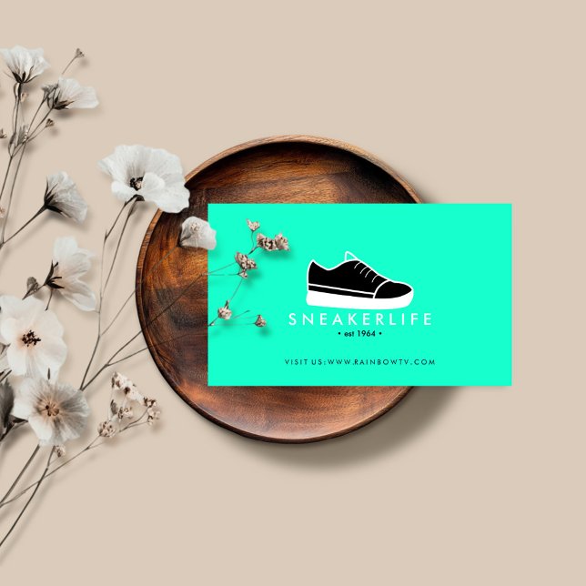 Green Black Sport Shoes Sneaker Reseller Business Card (Creator Uploaded)
