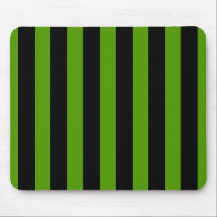 Green & Black Stripes Mouse Pad