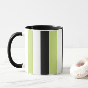 Green Black Stripes Mug