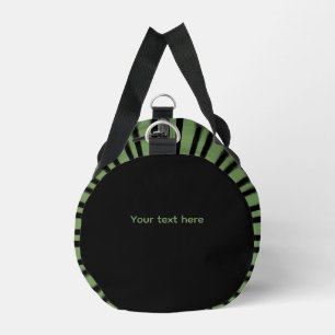 Green Black Stripes Personalise Pattern Small Duffle Bag