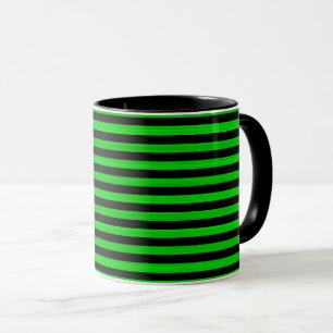 Green Black Stripes Seamless Pattern Mug