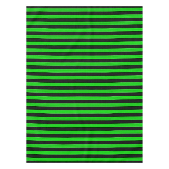 Green Black Stripes Seamless Pattern Tablecloth (Front)