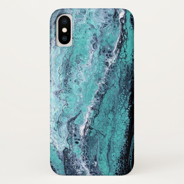 Green Black Swirl Case-Mate iPhone Case (Back)