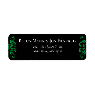 Green & Black Swirl Gothic Wedding