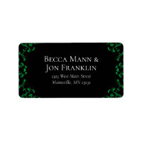 Green & Black Swirl Gothic Wedding