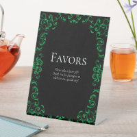 Green Black Swirl Gothic Wedding