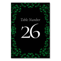 Green & Black Swirl Gothic Wedding
