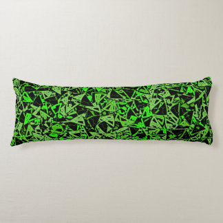 Green Black Triangle Pattern Body Cushion