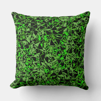 Green Black Triangle Pattern Cushion
