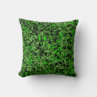 Green Black Triangle Pattern Cushion