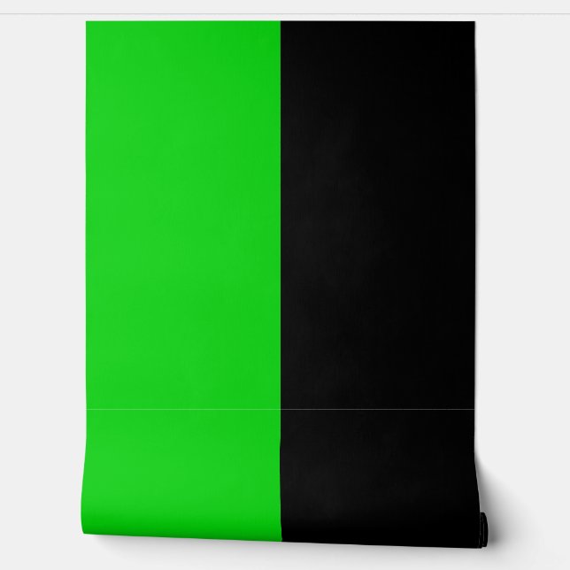 Green Black Vertical Big Stripes Pattern  Wallpaper (Unrolling)