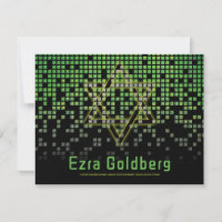 Green Black Video Game Gamer Bar Mitzvah Thank You