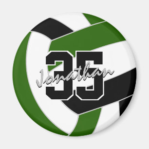 green black volleyball team colours gifts magnet
