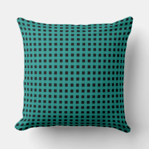 Green Black Weave Pattern Cushion