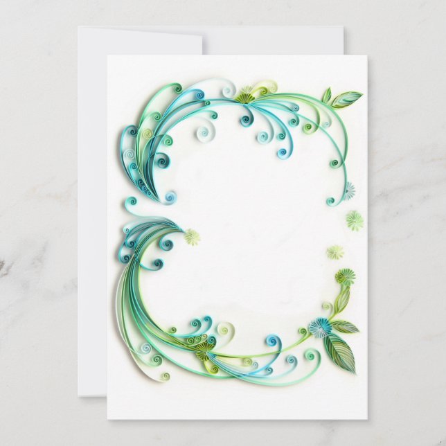 'Green' blank invitation/insert/card Invitation (Front)