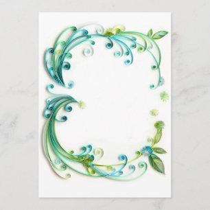 'Green' blank invitation/insert/card Invitation