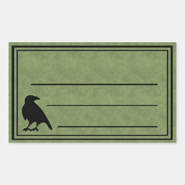 Green Blank Raven Stickers (Front)