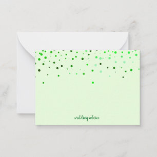 Green Blank Wedding Advice Card, Wife, Mummy Card
