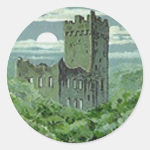 Green Blarney Castle Ireland Classic Round Sticker