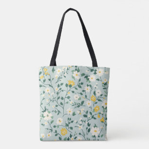 Green Bloom Tote Bag
