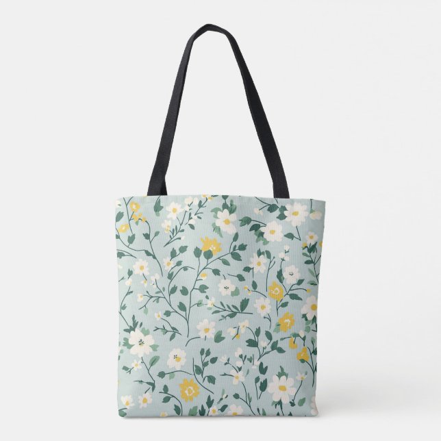 Green Bloom Tote Bag (Back)