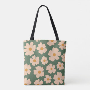 Green Blooms Tote Bag