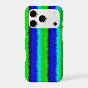 Green Blue abstract 3D rainbow pattern