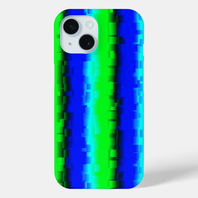 Green Blue abstract 3D rainbow pattern Case-Mate iPhone Case (Back)