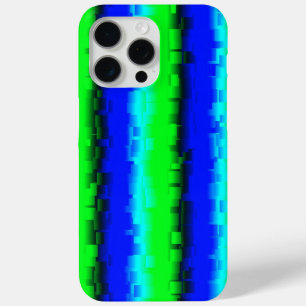 Green Blue abstract 3D rainbow pattern iPhone 15 Pro Max Case