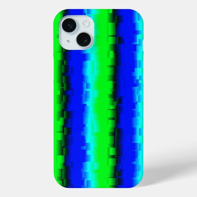 Green Blue abstract 3D rainbow pattern Case-Mate iPhone Case (Back)