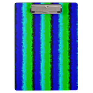 Green Blue abstract 3D rainbow pattern Clipboard