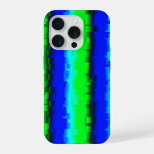 Green Blue abstract 3D rainbow pattern iPhone 15 Pro Case