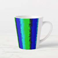Green Blue abstract 3D rainbow pattern