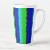 Green Blue abstract 3D rainbow pattern