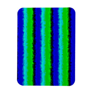 Green Blue abstract 3D rainbow pattern Magnet