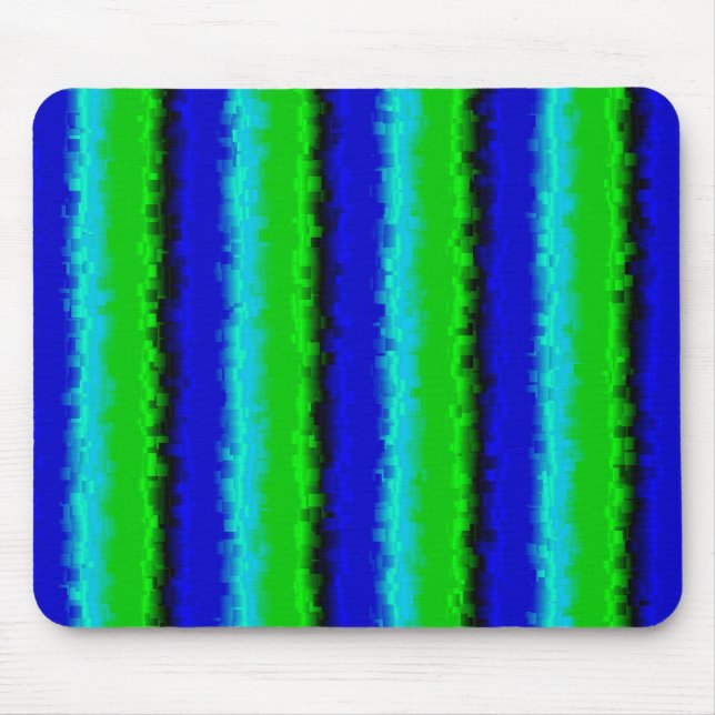 Green Blue abstract 3D rainbow pattern Mouse Pad (Front)